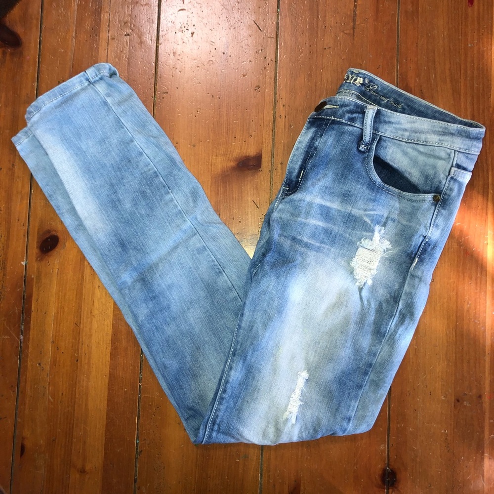 Machine Distressed Jeans